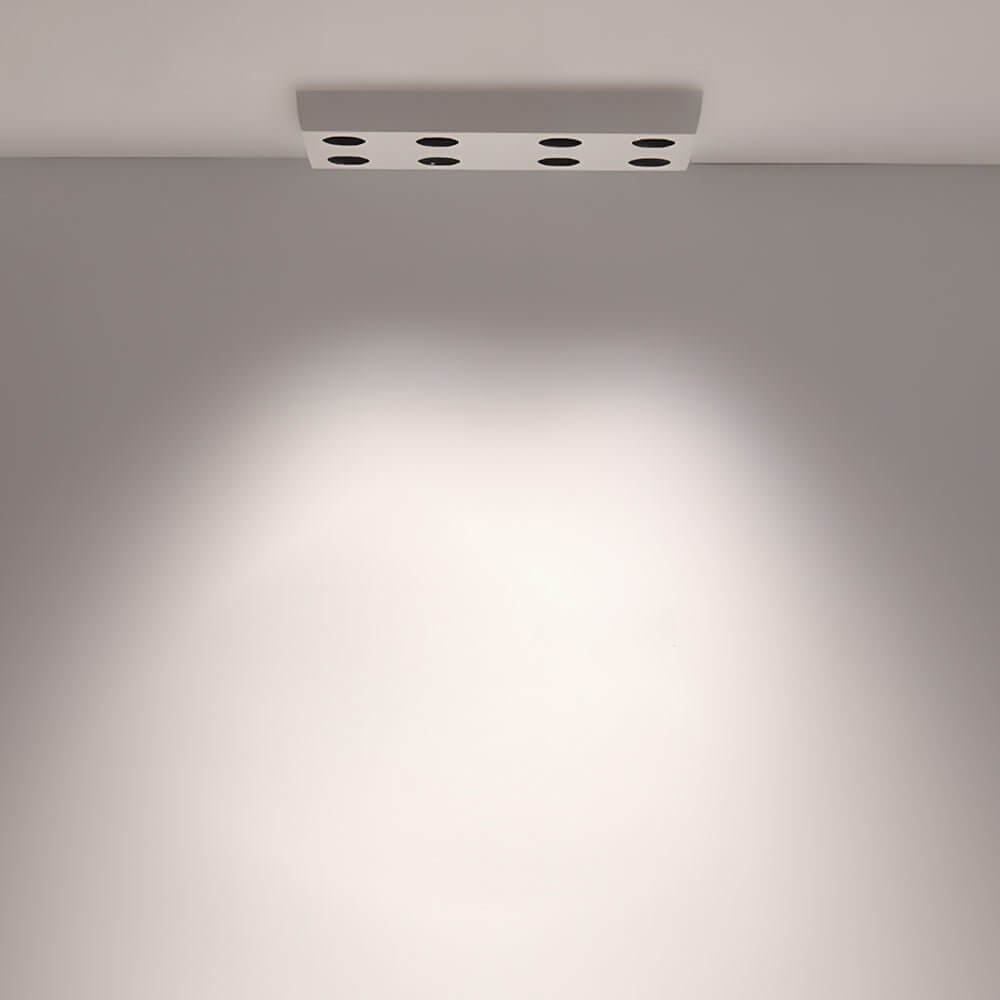 white led flush mount light with 68 peg rectangles
