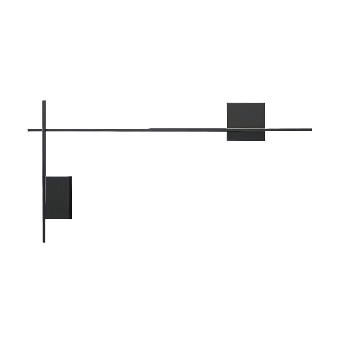 Minimalist Rectangular Linear Wall Sconce — Black Iron, LED, 3-Step Dimming (3000K/4000K/6000K), 5W–10W