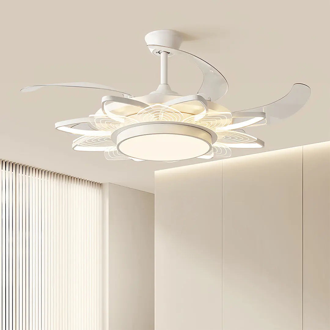 Minimalist Black Modern Ceiling Fan with Light - Iron Body Design Luxe
