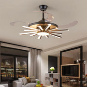 Luxury Multi-Head Iron Body Black Ceiling Fan with Light - Modern Design Luxe