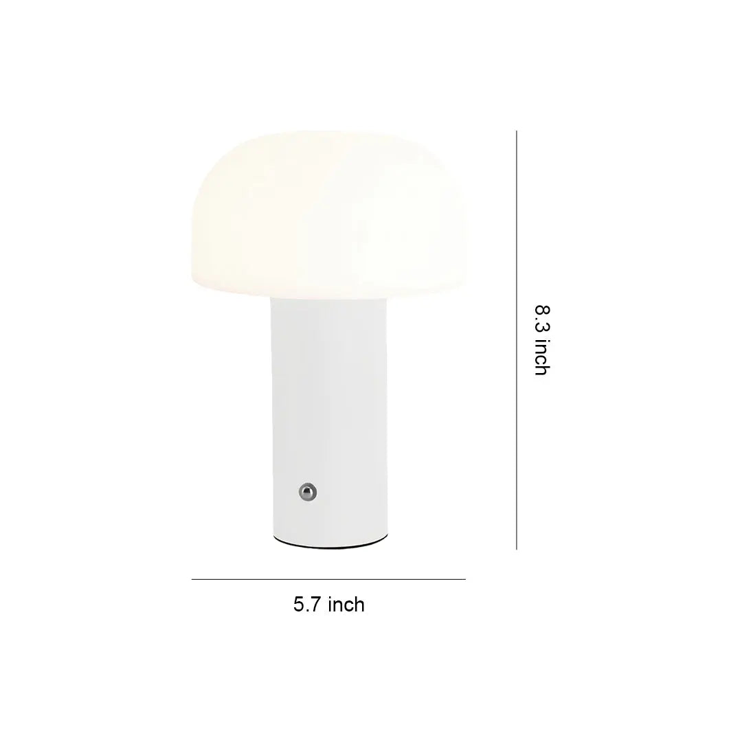 Novelty Table Lamp with Iron Base and Rotomolded Mushroom Shade Luxe