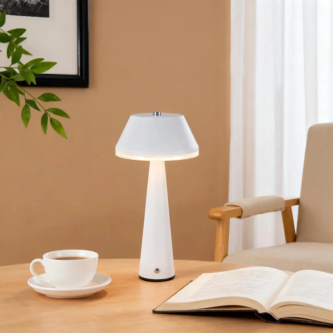 Unique Contemporary Portable Cordless Rechargeable Table Lamp Luxe