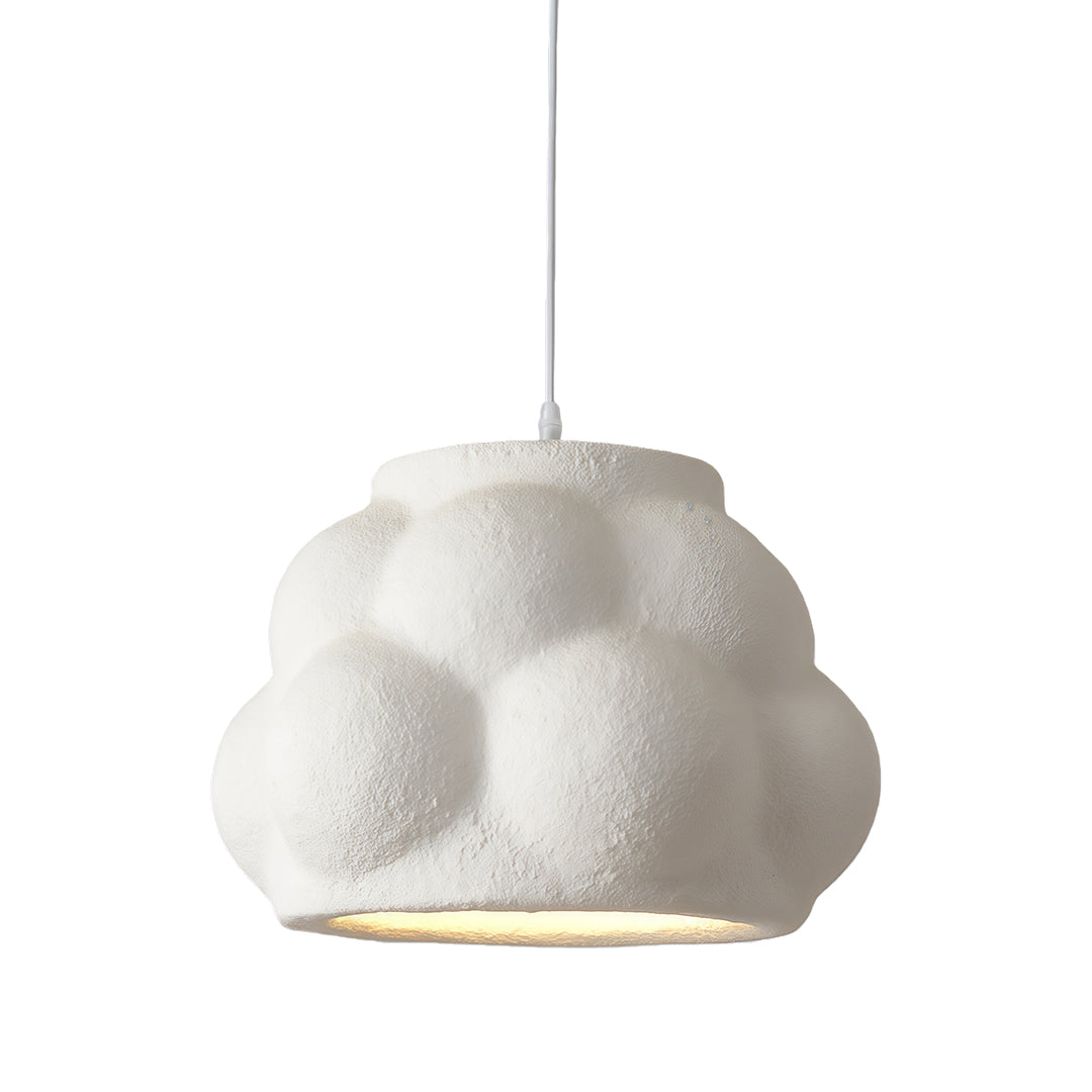 French-Style Single Pendant Light — Metal and Frosted PS Glass, E27, 15.75" Wide, 59.1" Adjustable Chain
