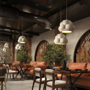 French-Style Single Pendant Light — Metal and Frosted PS Glass, E27, 15.75" Wide, 59.1" Adjustable Chain