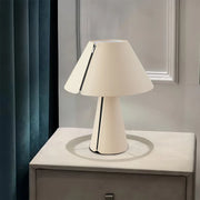 Elegant Modern White Table Lamp with Pleated Shade for Bedroom Bedside Luxe