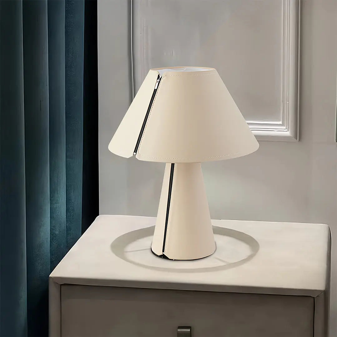 Elegant Modern White Table Lamp with Pleated Shade for Bedroom Bedside Luxe