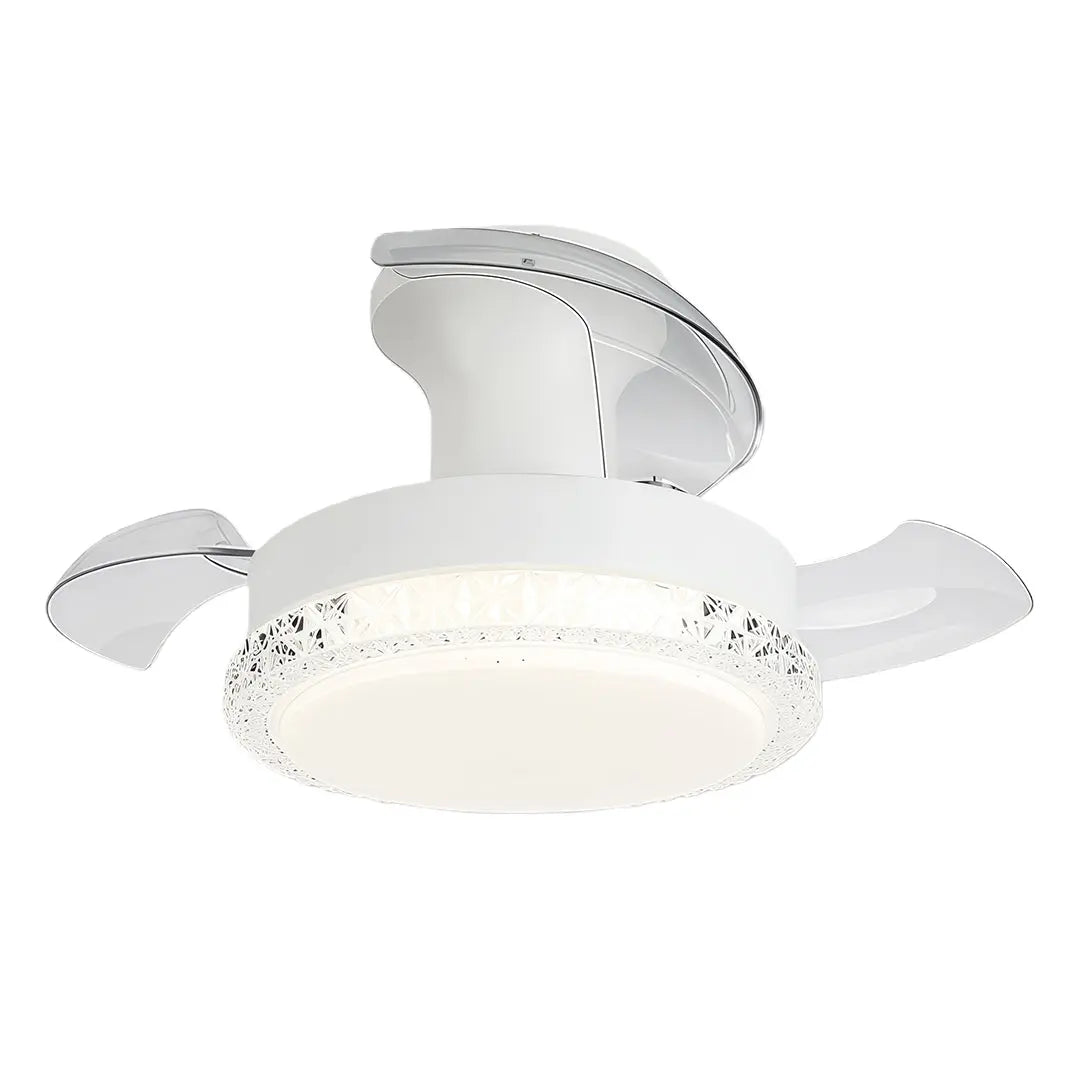 Quiet 3-Blade Flush Mount Ceiling Fan with Light Luxe