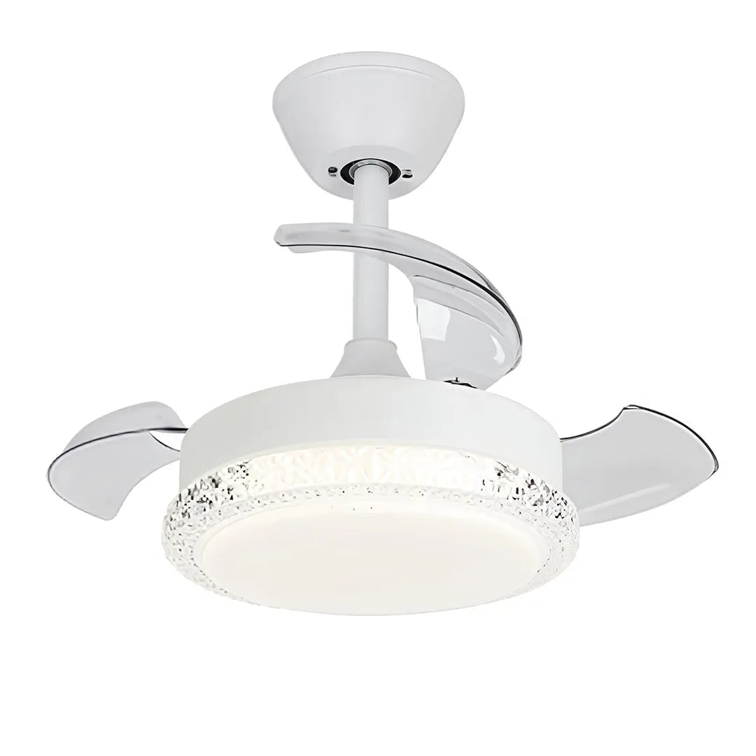 Quiet 3-Blade Flush Mount Ceiling Fan with Light Luxe
