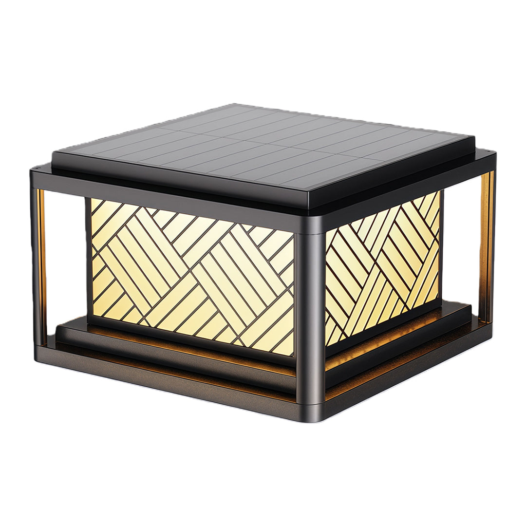 Modern Outdoor LED Pillar Light — Aluminum & Acrylic, Solar or Wired, IP54, 25CM / 30CM / 40CM