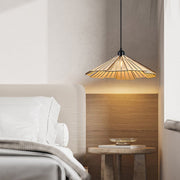 Wabi-Sabi Pendant Chandelier — Basswood, E27, Warm White 3000K, 13.8" Diameter, Dining Room