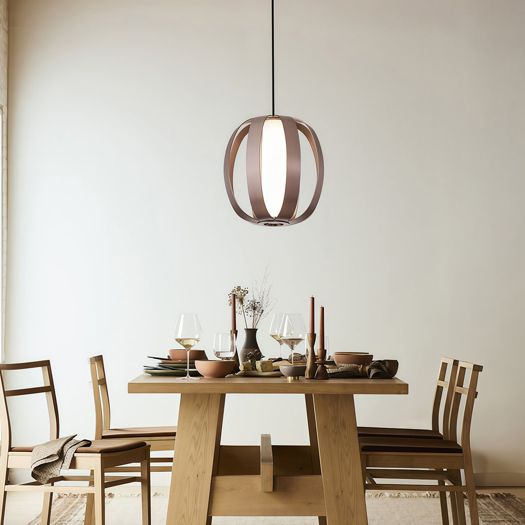 Minimalist Lantern Pendant Light — Aluminum & Acrylic, 15W LED, 4000K, Adjustable Chain