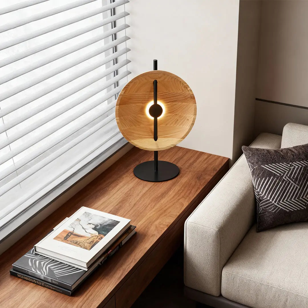 Modern Minimalist Wood Table Lamp - Artistic Design Luxe