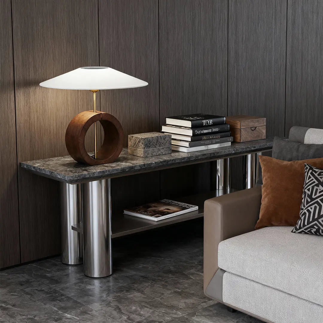 Nordic Minimalist Luxury Natural Wood Table Lamp - Creative Design Luxe