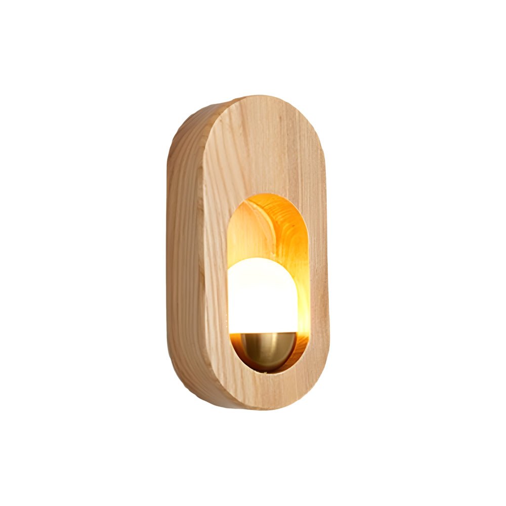 woodwalnut 1 light oval wall sconce