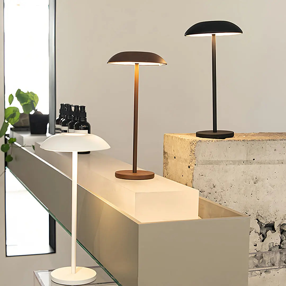 Minimalist Contemporary LED Table Lamp - Rechargeable and Dimmable Luxe
