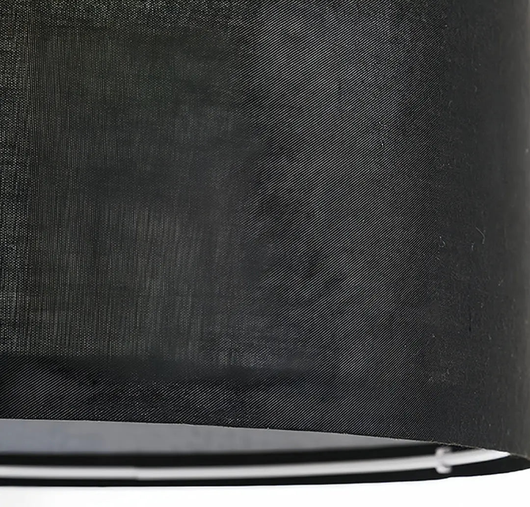 Minimalist Arc Floor Lamp with Fabric Shade - Metal Arched Lamp for Living Room Luxe