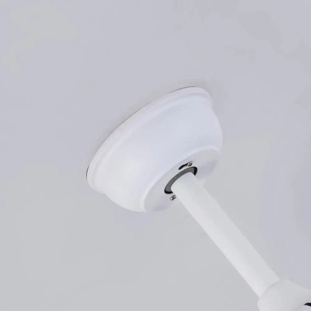23-Inch LED Ceiling Fan with 4 Retractable Blades and Light - 15/19 White Luxe