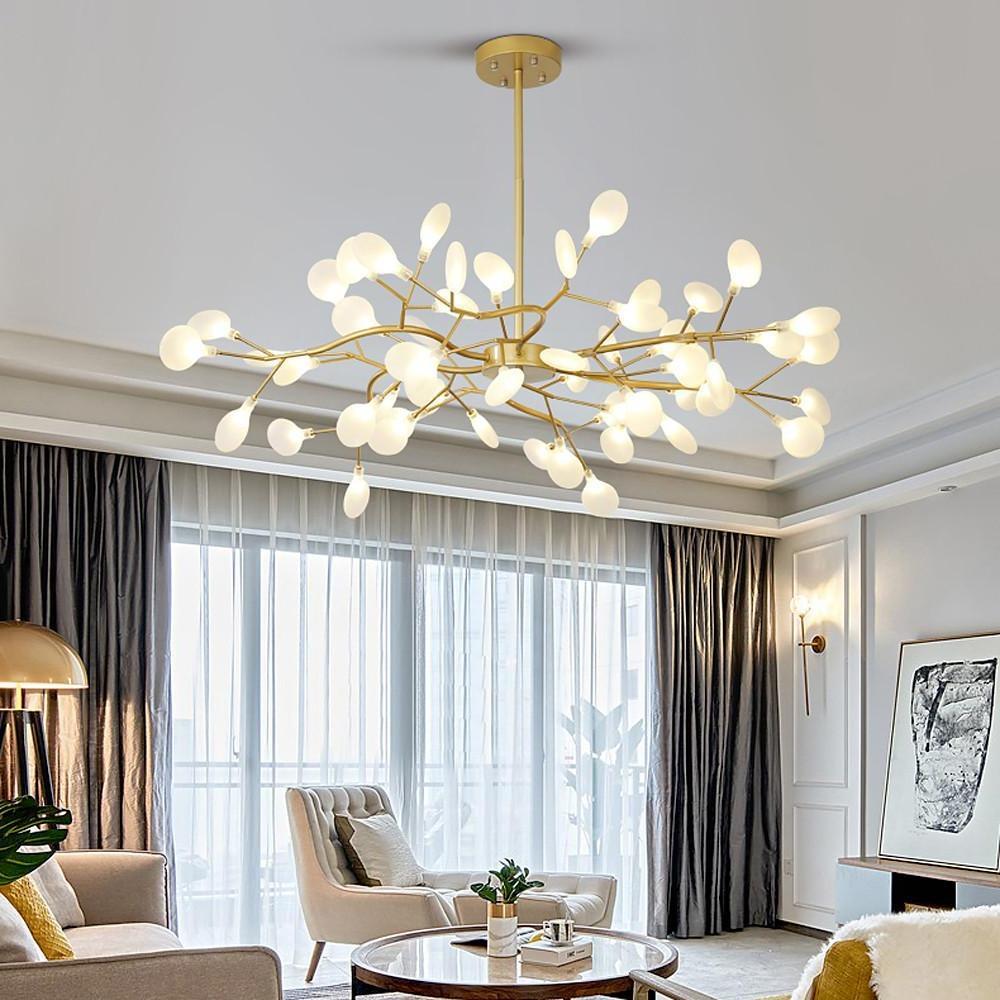 Firefly Sputnik Chandelier — Aluminum & Acrylic, LED, 27/36/45/54-Light, 3000–6500K