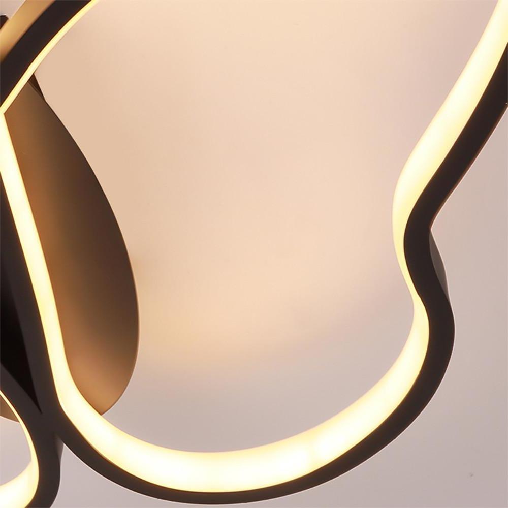 Butterfly LED Flush-Mount Ceiling Light — Metal and PVC, 30W, 3000K / 6000K, 20" × 14"