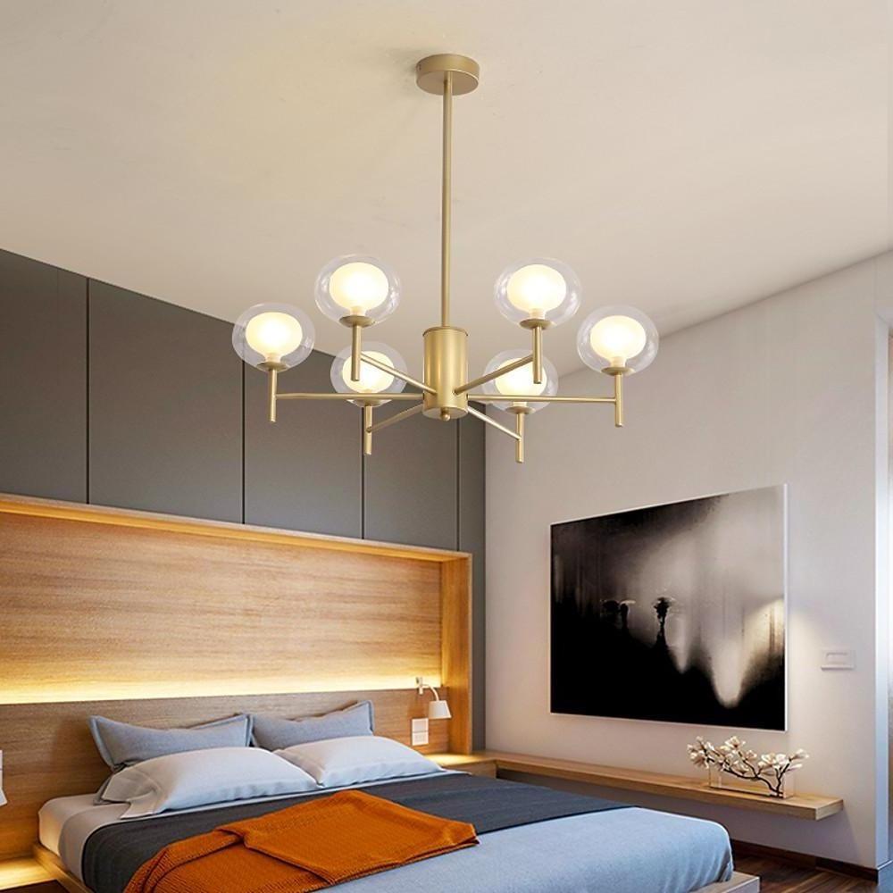 Industrial LED Bubble Chandelier - Nordic Sputnik Design with 18 Bulbs