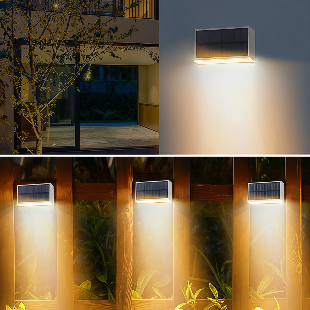 Modern Solar Step & Deck Lights, 6-Pack — ABS+PC, LED, Dual-Color 3000K/6000K, IP65 Weatherproof