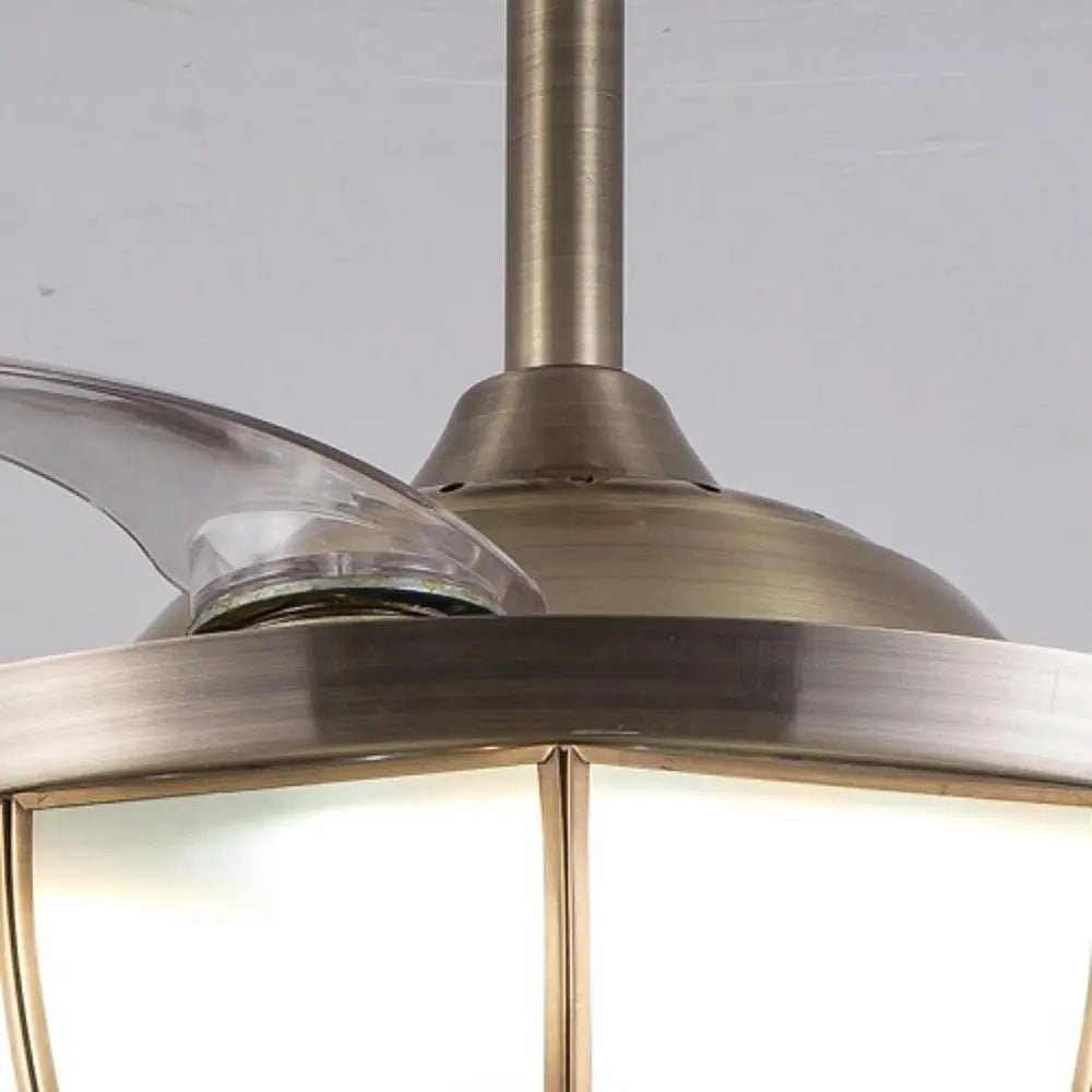 19-Inch Industrial Retractable Ceiling Fan with Light for Home Office Use Luxe