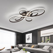 Wave Ornate Flush-Mount Ceiling Light — Aluminum, Silica Gel Shade, LED, Dimmable, 3000K–6000K, 31" x 19"