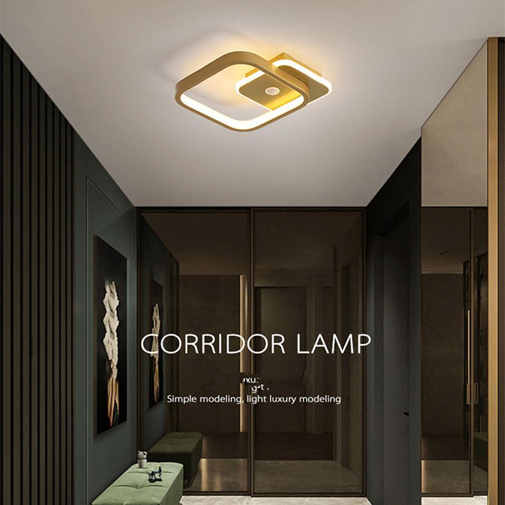 2 Overlapping Triangles LED Flush-Mount Ceiling Light — Aluminum, 14W, 6000K, 9"