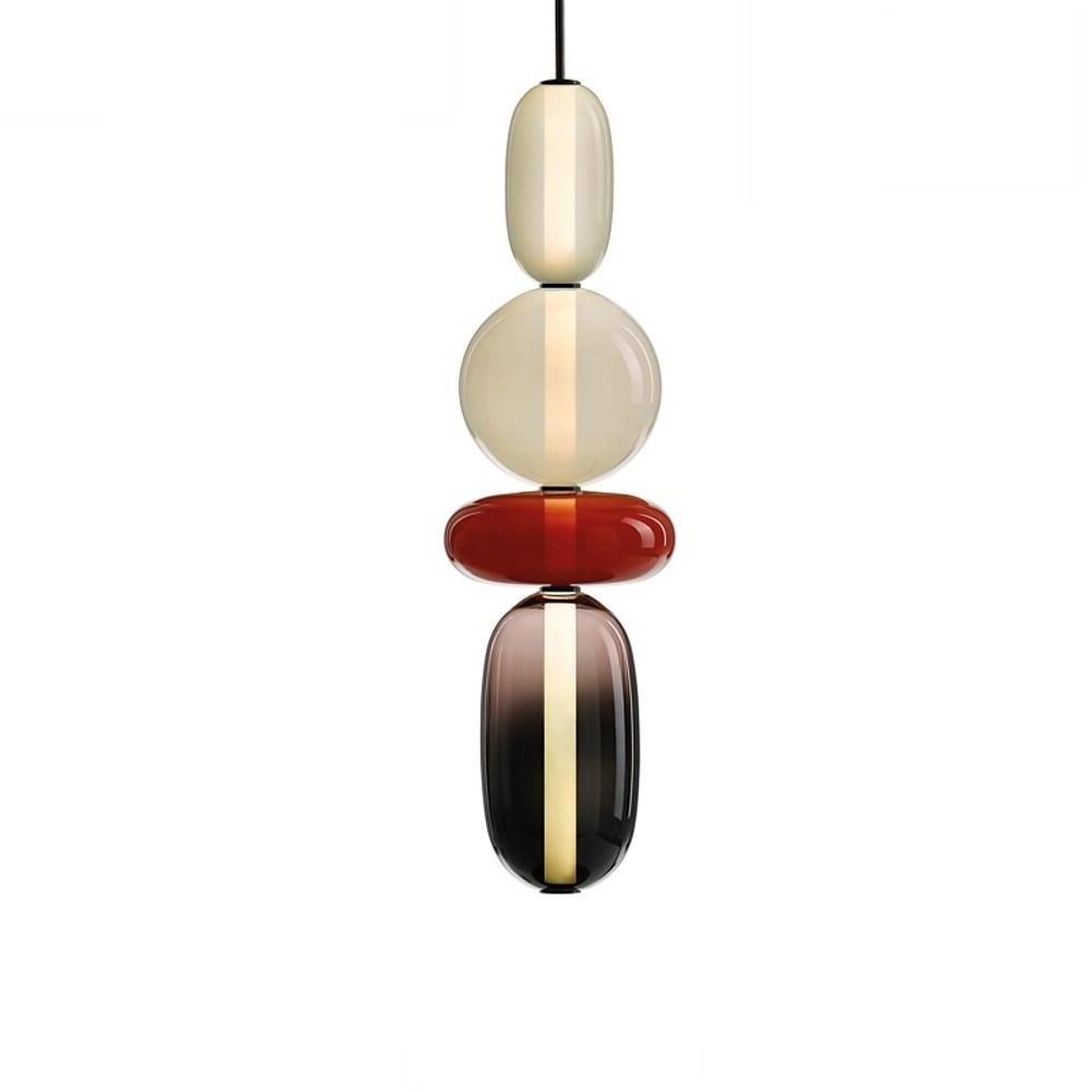 Stained Glass Mini Pendant Light — Metal, 1-Light LED, 4000K, 71" Adjustable Cord