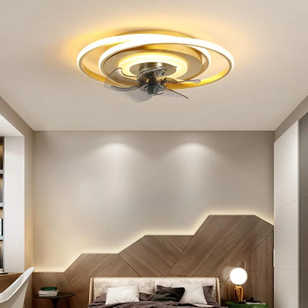 Modern Geometric Ceiling Fans Featuring LED Lighting Luxe
