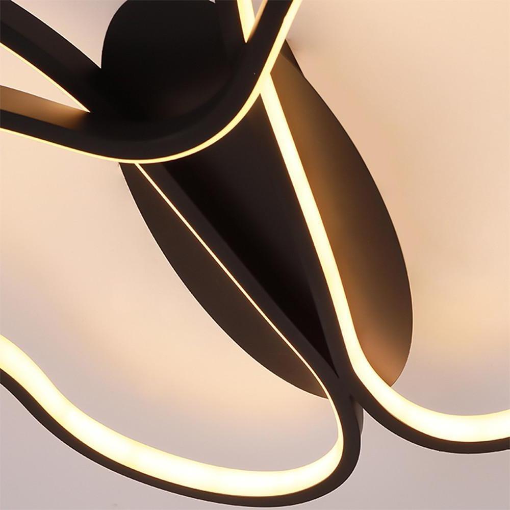 Butterfly LED Flush-Mount Ceiling Light — Metal and PVC, 30W, 3000K / 6000K, 20" × 14"