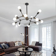 Nordic Sputnik Bubble Chandelier - Brass Design with 12 Bulbs
