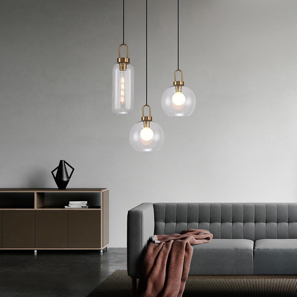 Industrial Semi-Globe Mini Pendant — Electroplated Metal, Frosted or Transparent Glass, E26/E27, 59" Adjustable Cord