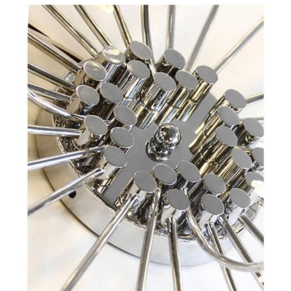 Galaxy-Inspired Firework Chandelier — Chrome Metal, 10-Light LED, 7" Height, 42" Diameter, G4 3W, Warm & Cool White