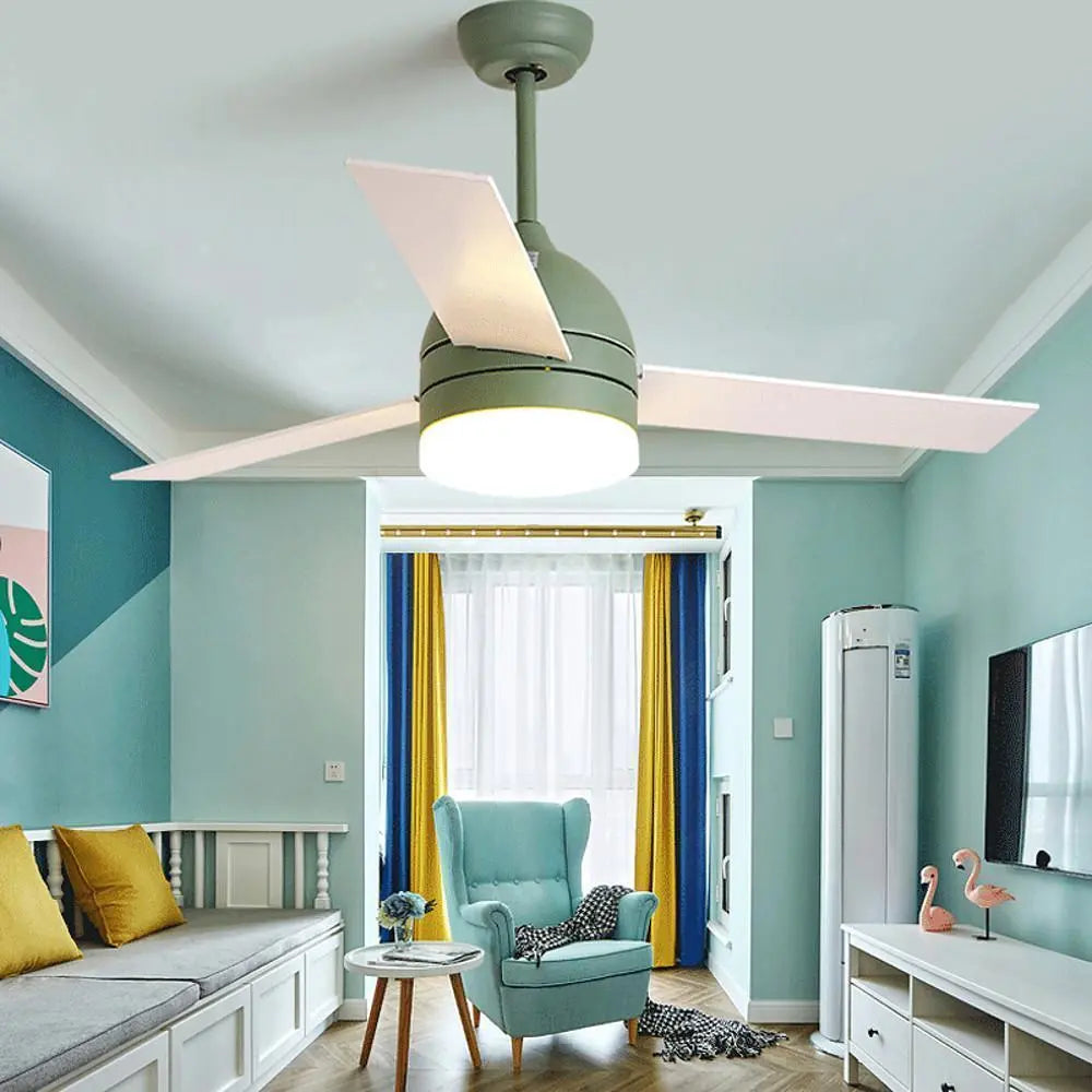 Nordic Ceiling Fans with Lights - Electroplated Metal and Acrylic LED Design Luxe