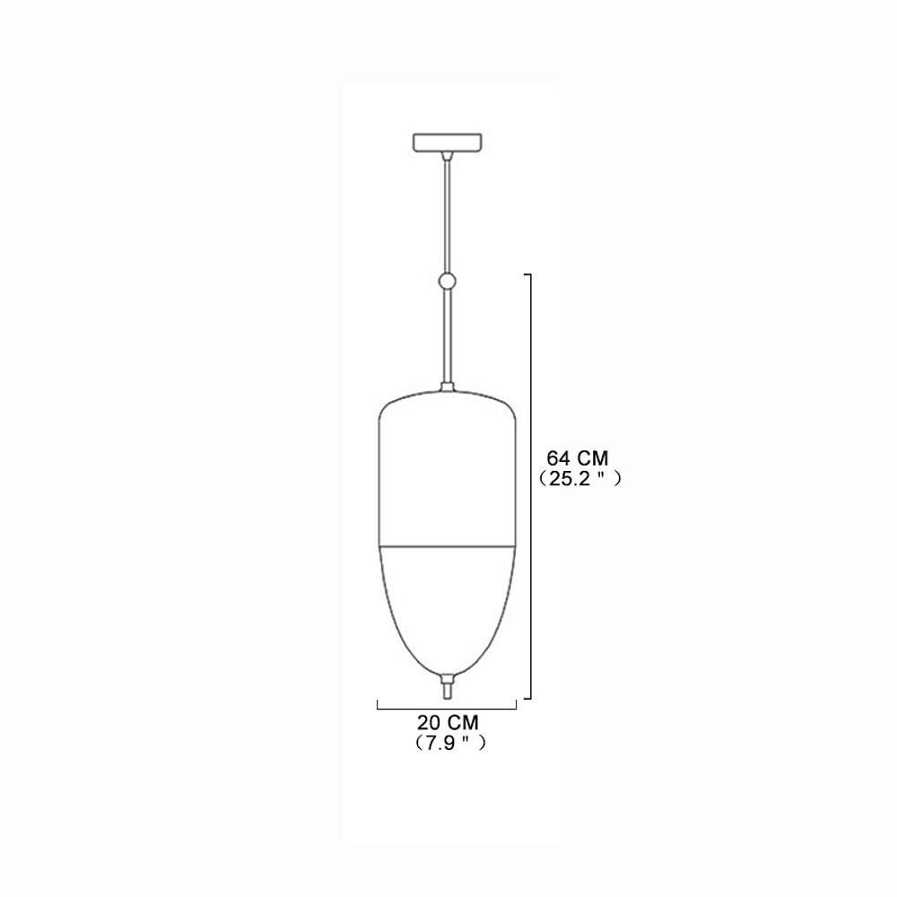Gradient Blue Glass Mini Pendant — Modern Industrial, 1-Light, 4" Shade, 59" Adjustable Cord
