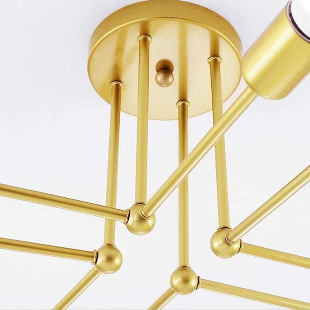 8-Light Modern LED Sputnik Chandelier Ceiling Pendant Light