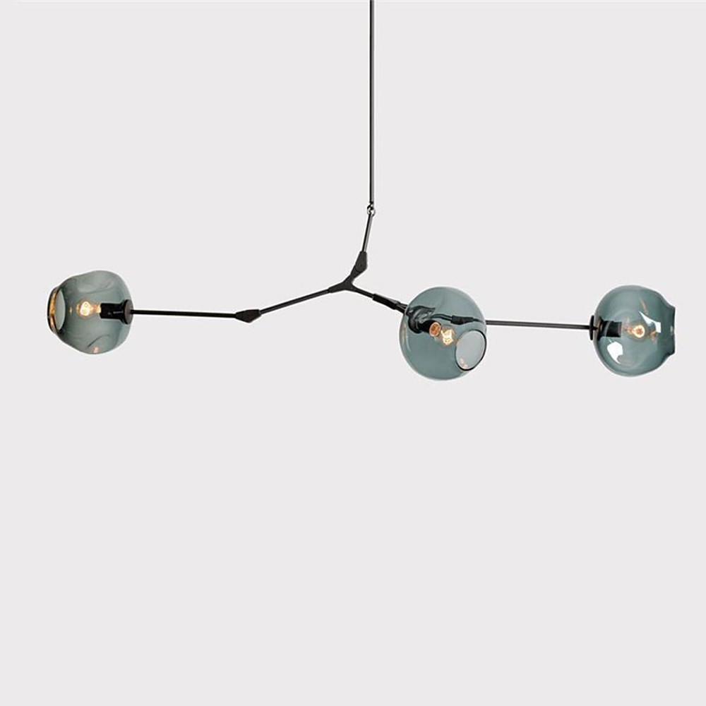 Globe Sputnik Industrial Chandelier — Metal and Glass, E27, 3/5/6/7-Light, Choice of Finish and Shade Color