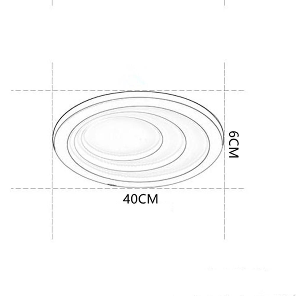4-Ring Geometric Flush-Mount LED Ceiling Light — Metal and Acrylic, 15.7" / 19.7" / 23.6", 3000K or 6000K
