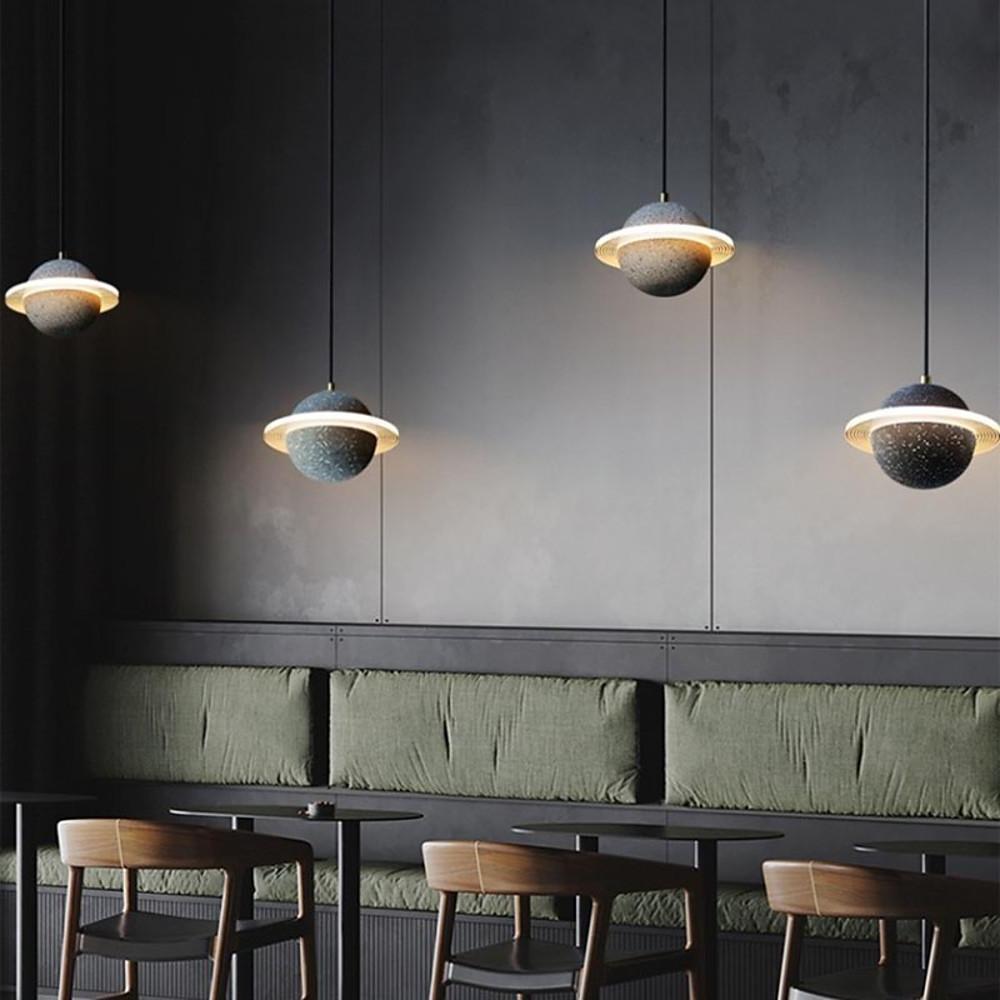 Saturn Acrylic Mini Pendant — LED, 10W, 3000–5400K, 59" Adjustable Chain, 1-Light