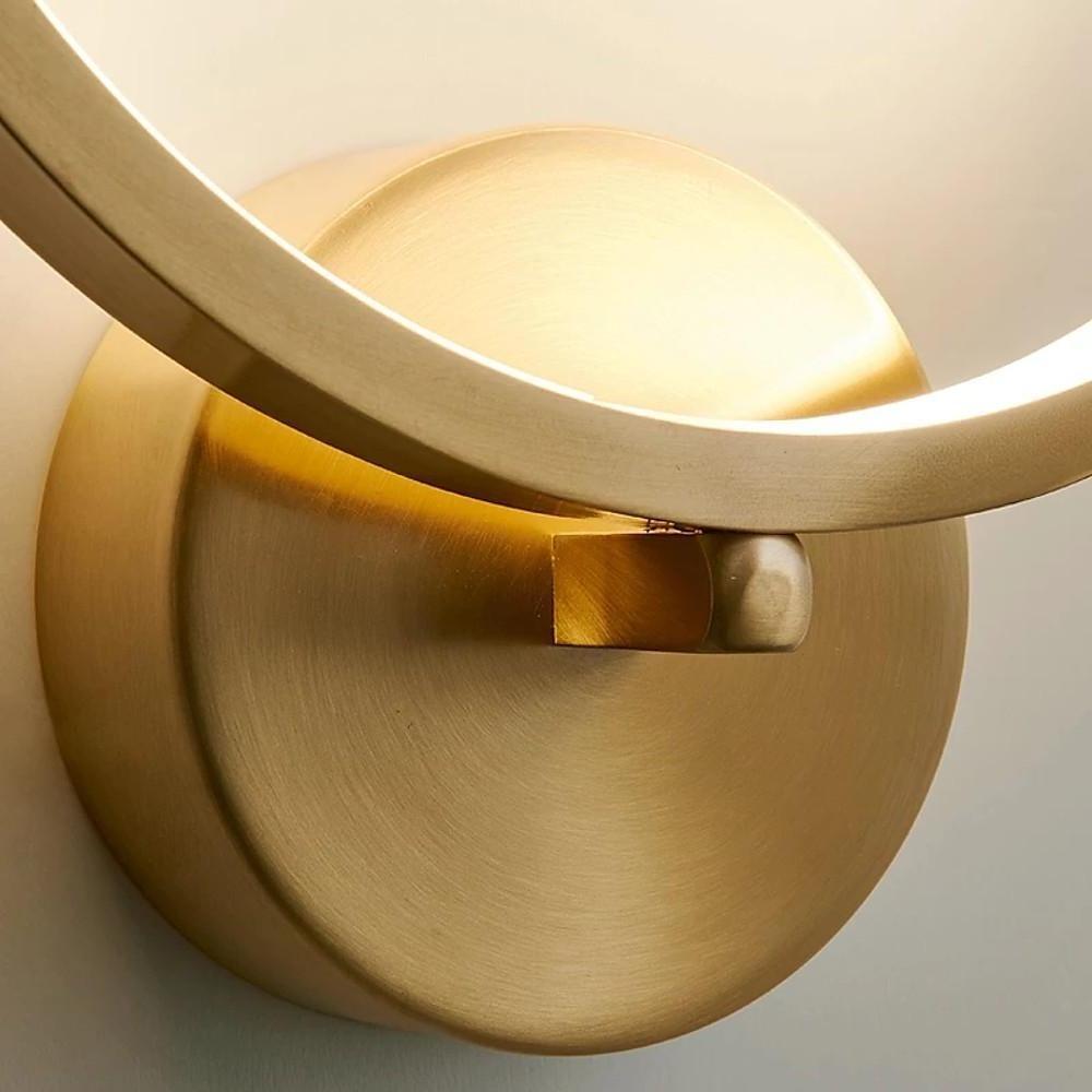 Circular Three-Light LED Flush Mount — Copper and Silicone, Golden Finish, 20" Diameter