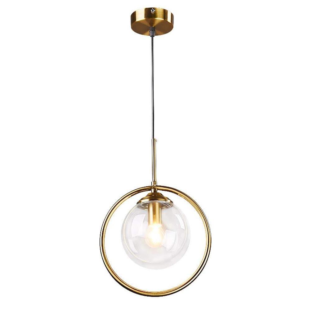 industrial led bedside pendant lights with nordic style metal and glass circle design for island lighting