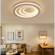 4-Ring Geometric Flush-Mount LED Ceiling Light — Metal and Acrylic, 15.7" / 19.7" / 23.6", 3000K or 6000K